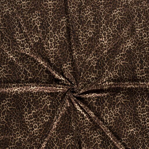 suedine licht bruin zwart elastan - Van Mook Stoffen
