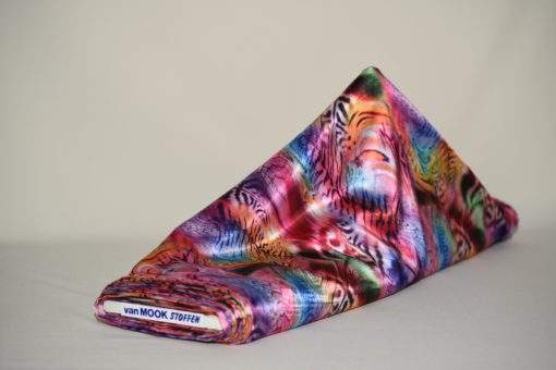 Polyester satijn print multicolor