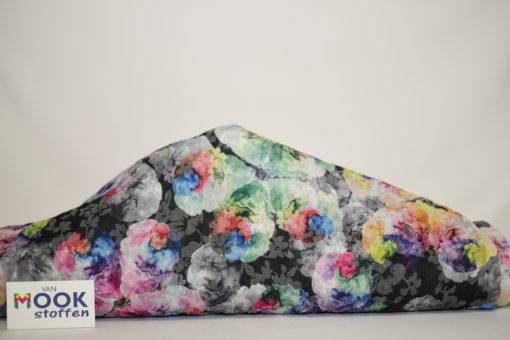 katoenen polyester kreuk bloemetje multicolor