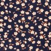 Polyestermix stof bedrukt bloemen navy - Van Mook Stoffen